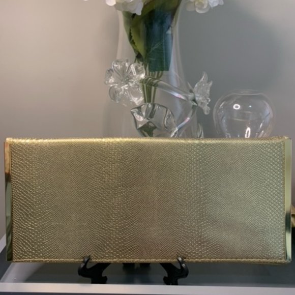 Metallic Gold Envelope Clutch - Picture 1 of 5
